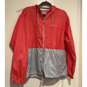 Columbia Flash Forward Windbreaker Jacket Womens Pink Lightweight‎ Rain Coat L